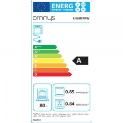 Omnys EH6807RW Κουζίνα Ηλεκτρική 80lt με Εμαγιέ Εστίες 60cm
